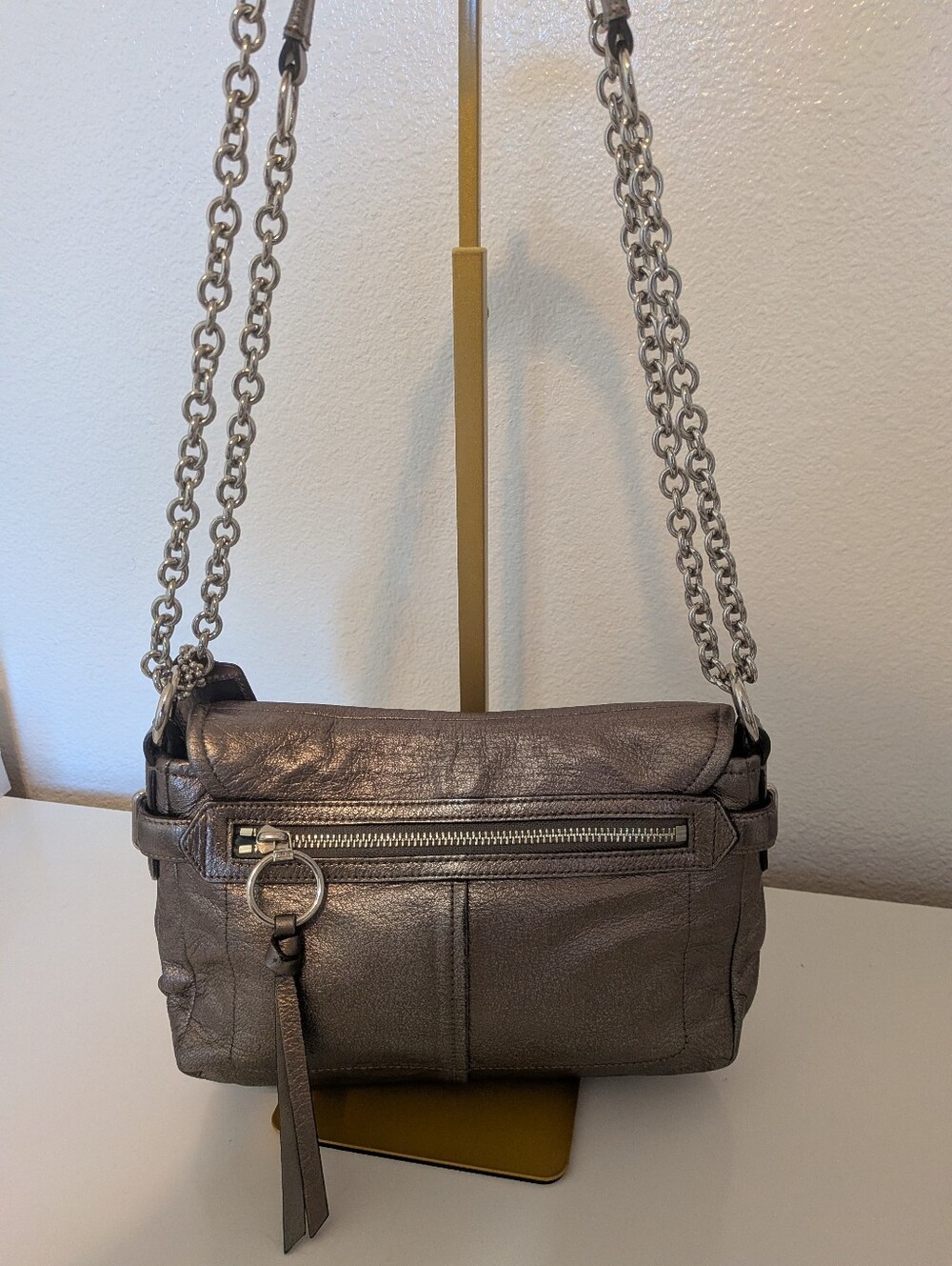 Coach Metallic Chelsea Flap Convertible Shoulder Bag EUC - Picture 11 of 13